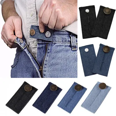 Jeans Pants Extension Metal Buttons DIY Sewing Trousers Extender Button Belt • $2.56