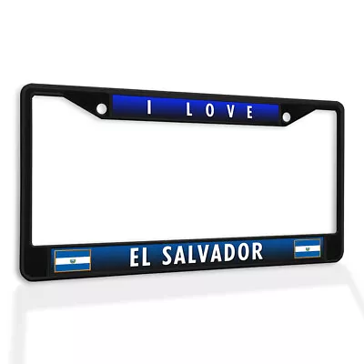 Metal License Plate Frame Vinyl Insert I Love El Salvador • $17.99