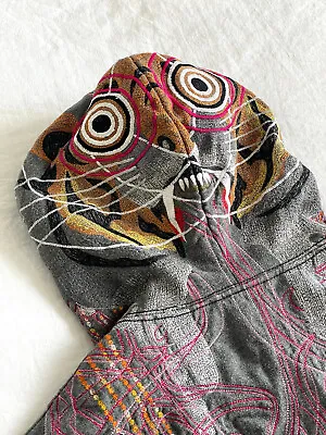MAHARISHI Zip Up Hoodie Jumper Embroidered Rare  • £250