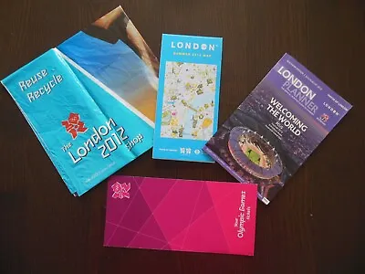 London 2012 Olympic Games (bundle): Souvenir Map/planner/wallet/bag • £0.49