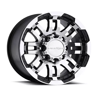 Visionwheel 375H7883GBMF25 Aluminum 17x8.5 Black Machined Face 375 Warrior Wheel • $168.80