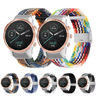 For Garmin Fenix 5S 6S 7S Pro Plus Braided Nylon Quick Fit Wrist Watch Band 20mm • $22.98