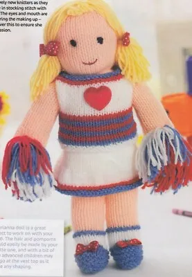 Cheerleader Doll Brianna~val Pierce Toy Knitting Pattern~magazine Pull-out • £0.99