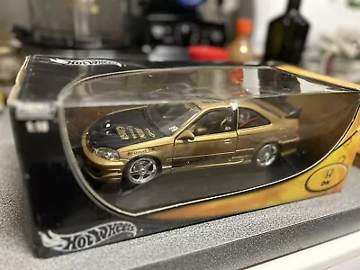 Hot Wheels Gold Edition 1:18 Scale Gold Honda Civic #G4795 Mattel 2002 • $69