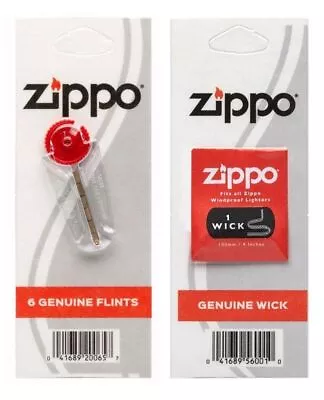 Zippo Lighter Flint + Wick Genuine Original 6 Flints For Zippo Lighter Cigarette • $7.25