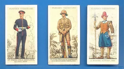 Uniforms Of The Territorial Army.3 Players Cigarette Cards Issued 1939 • £1.50