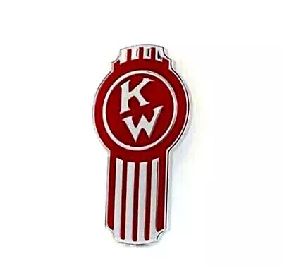 For Vintage Truck Kenworth Front Grill Radiator Hood KW Badge Emblem Red Brass • $167.61