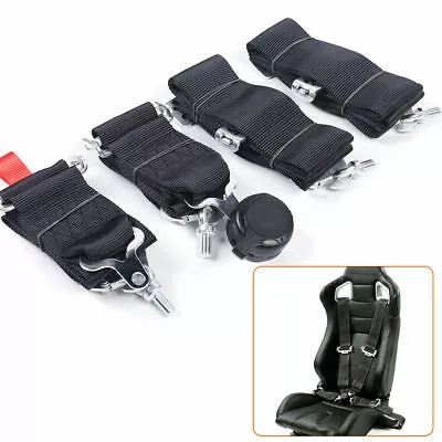 3'' 4 Point Black Camlock Quick Release Racing Seat Belt Harness For Racing Car • $40.42