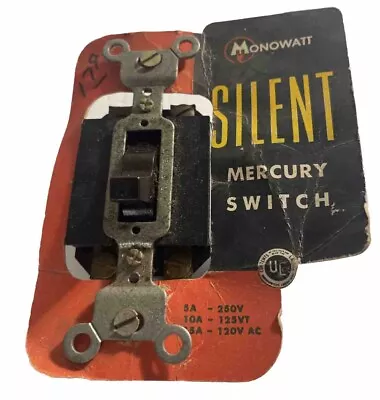 Vintage Monowatt UL Silent Mercury Toggle Switch  Surface Mount • $14.95