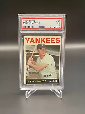 1964 Topps Mickey Mantle #50 PSA 5 EX New York Yankees - Nice Centering • $207.50