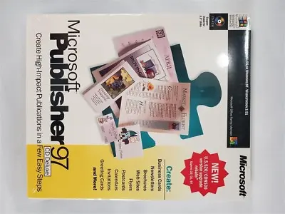 Microsoft Publisher 97 *Factory Sealed* Vintage PC Software • $23.99