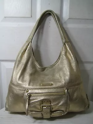  MICHAEL Michael Kors Austin Yellow Gold  Leather Large Shoulder Hobo Handbag  • $49.99