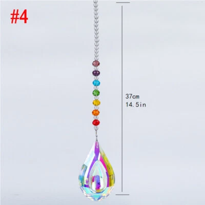 £3.42 • Buy Colorful Crystal Glass Ball Prism Suncatcher Chandelier Light Hanging Drops Kits