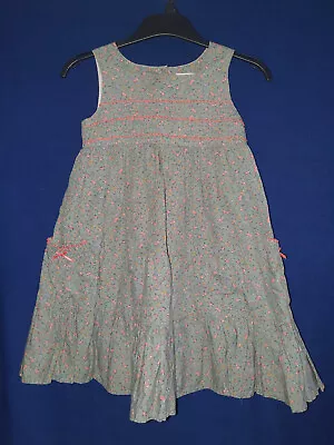 Maggie & Zoe Girls Lined Tiered Summer Dress - Floral Green - 3-4 Years - EXC • £5.50