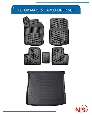 Floor Mats And Cargo Trunk Liner SET For Mercedes ML Class W166 2011-2015 • $129.90