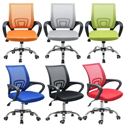 Office Chair Gas Lift Height Adjustable Desk Chair Swivel Mesh Back Work Chair • £29.99