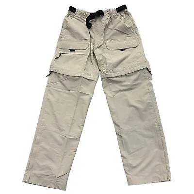 Eastern Mountain Sports Cargo Nylon Zip-Off Pants Men 30WX30L Beige Convertible • $29