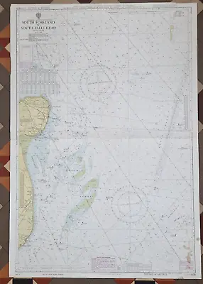 Vintage Admiralty Nautical Chart South Foreland South Falls Head No. 1828 (1973) • £9.99