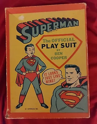 1950's Or 1960's SUPERMAN COSTUME/PLAY SUIT By Ben Cooper In Box • $170