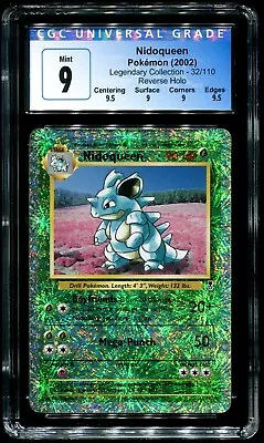CGC 9 Nidoqueen Reverse Holo Rare Legendary Collection 2002 Pokemon Card #32 • $119.95