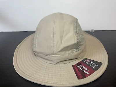 Swiss Tech Performance Gear Bonnie Safari Khaki Hat W/ Tuck Away Neck Drape S M • $30