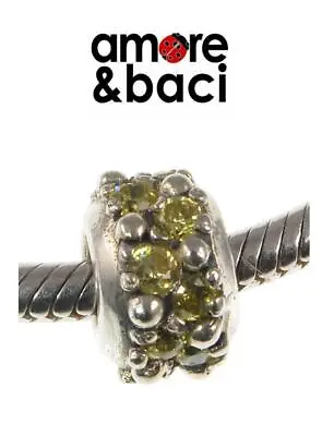 £15.99 • Buy Genuine AMORE & BACI 925 Sterling Silver YELLOW CZ SPACER Charm Bead