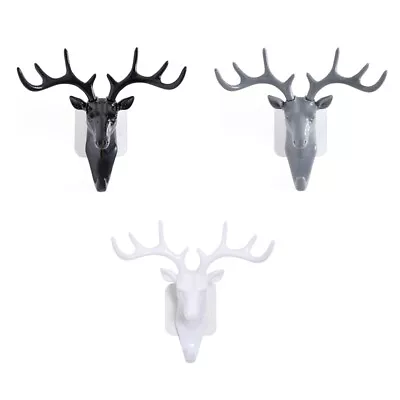 Wall Mounted Antlers Hook Deer For Head Hanger Clothes Coat Hooks • £5.10