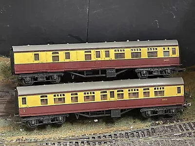 £1.20 • Buy 2 X Triang OO Gauge Model Railway Br Mark 1 Crimson And Cream Coaches