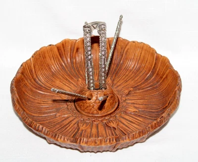 $24.99 • Buy VTG MCM Nut Bowl Nut Cracker 4 Picks Set Multi Products Sunflower Shape 8 -#7