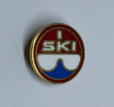 I Ski Red Blue Mask Resort Skiing Sunglasses Lapel Pin (Z17) • $10.99