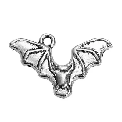 £1.95 • Buy 10 X Tibetan Silver 24mm Halloween BAT Charm/Pendant Make Earrings Jewellery