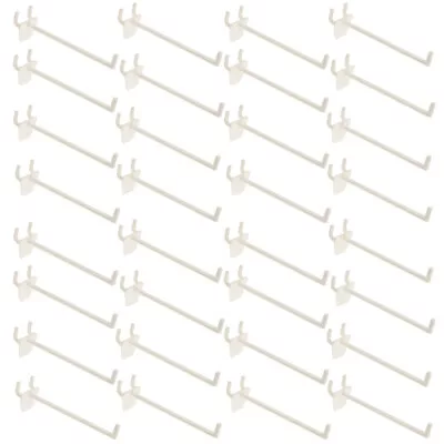  50 Pcs Slat Wall Hanging Hooks Plastic Shelves Peg Board Coat Hanger • £15.28