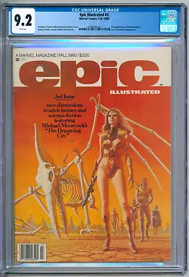 Epic Illustrated 3 CGC Graded 9.2 NM- Marvel Comics 1980 • $119.95