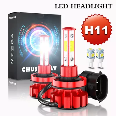 4 Sides H11 LED Headlight High Or Low Beam Bulbs 1800W 216000LM 6000K White 2Pcs • $15.99