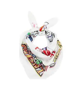 Desigual Print Cotton Scarf  -  Scarves & Shawls  - White • $116.60