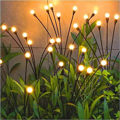 2Pack LED Solar Firefly Light Waterproof Swaying Lamp Outdoor Landscape Decor • $11.99