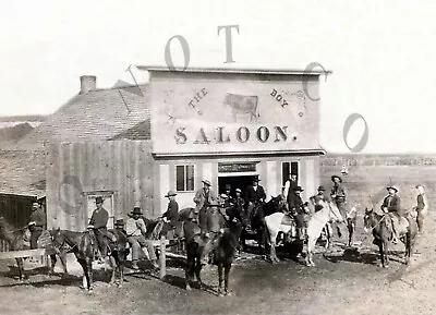 Antique Old West Repro Photo Print Of The Cowboy Saloon Rosebud Montana 1883 • $11.99