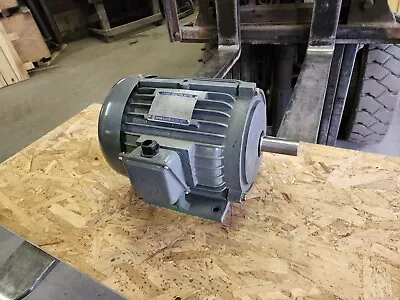 Superb Electric 7-1/2 HP 3 PH 220/440 V. 3450 RPM TEFC Electric Motor 28MM Shaft • $249.99