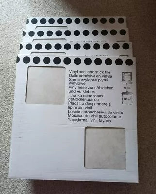 Grey And White Stone Effect Self Adhesive Vinyl Tiles 4 Packs (each Pack 1.21m2) • £12