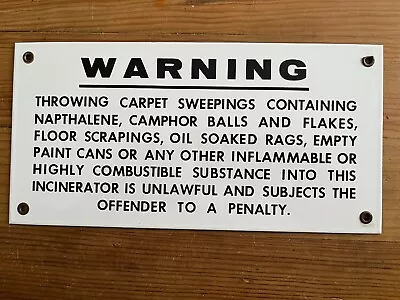 1940s Warning Vintage Porcelain Sign Unique!! Excellent Condition AAA+++ • $59.99