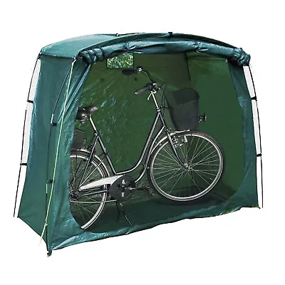 Bicycle Storage Tent Green Garden Bike Shelter Equipment Cover Shed Outdoor • £31.97