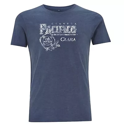 Blue Distressed Pacifico Cerveza Mexico Beer Drinking Soft Gym Party T-shirt Top • $16.99