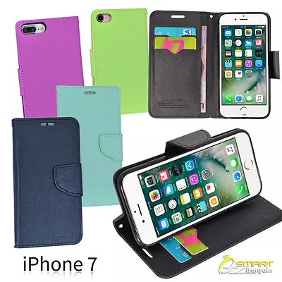 $7.99 • Buy Cross Line Wallet Flip Card Slot Tpu Case Cover For IPhone 7 IPhone7 Plus