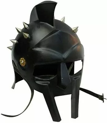 Medieval Black Maximus Gladiator | Viking Ancient Knight Greek Roman Armor Helme • $95.99