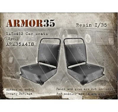 Armor35 1/35 UAZ-452 Car Seats (2pcs) • $14.45