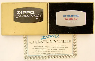 Vintage 1970's ZIPPO Lighter DURLACHER Pocket Knife / MINT IN BOX! • $85.40