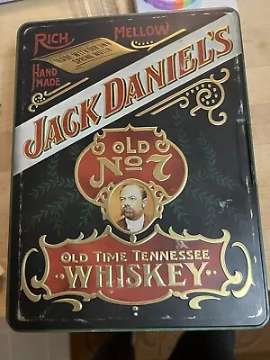 Vintage Jack Daniels Old No. 7 Tennessee Whiskey Poker Set Cards Chips Tin • $35