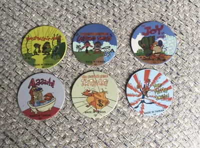 Lot Of 6 Rare Ren & Stimpy Pogs - 90’s Milk Cap POG Ren And Stimpy Nickelodeon￼ • $20