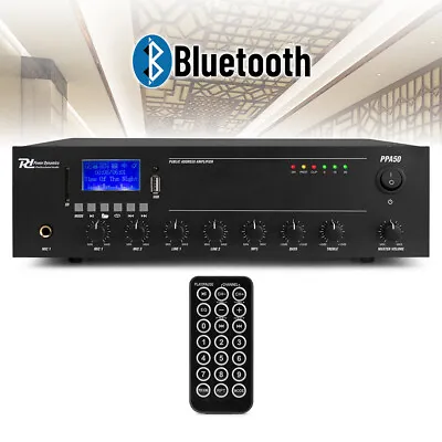 Power Dynamics PPA50 Bluetooth Mixer Amplifier 100v 8 Ohm Audio Installation 50w • £105