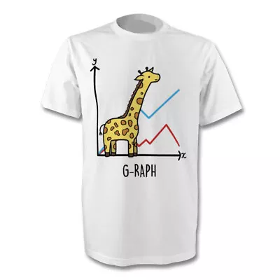 Funny G-raph Math Humour Giraffe T-shirt Size's S-xl New • £12.50